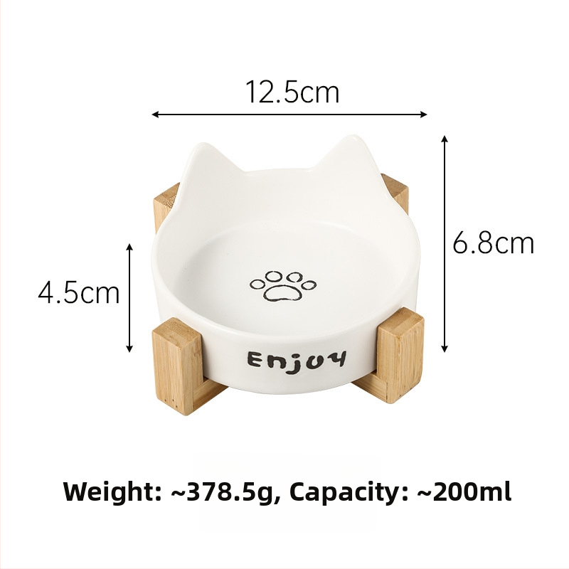 Κεραμικό μπολ φαγητού και νερού για γάτες με σχέδιο κατά της ανατροπής, μπολ γάτας ιδιωτικής μάρκας