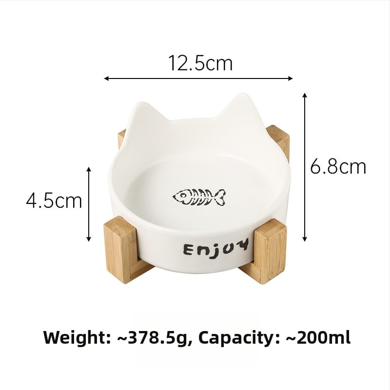 Κεραμικό μπολ φαγητού και νερού για γάτες με σχέδιο κατά της ανατροπής, μπολ γάτας ιδιωτικής μάρκας