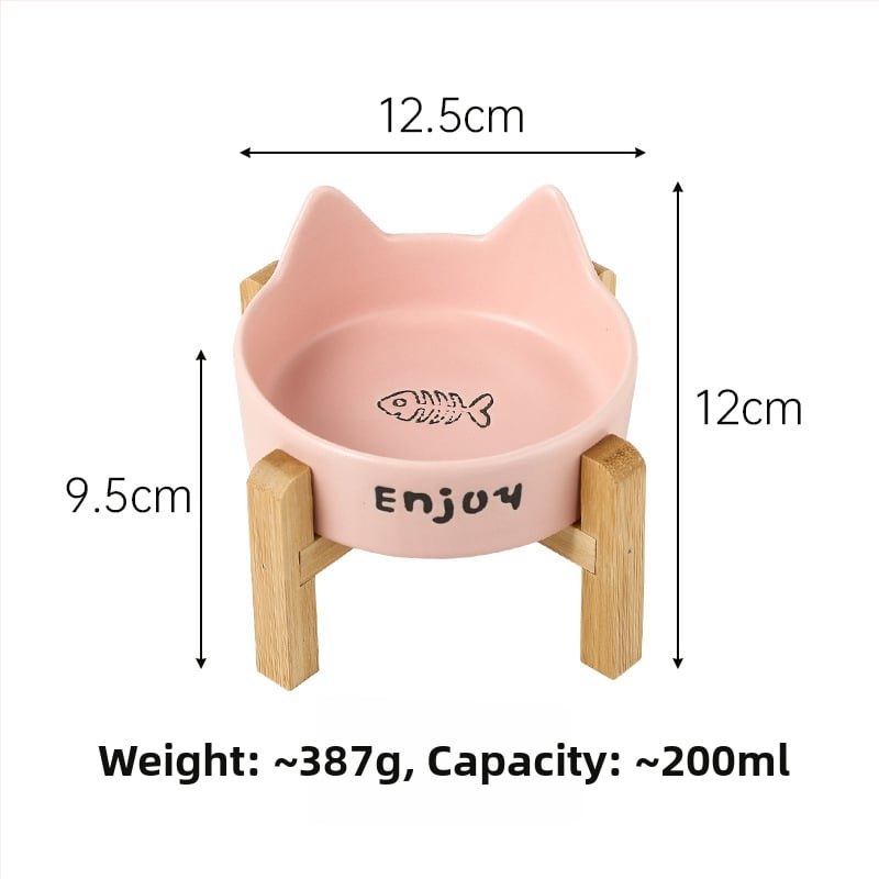Κεραμικό μπολ φαγητού και νερού για γάτες με σχέδιο κατά της ανατροπής, μπολ γάτας ιδιωτικής μάρκας