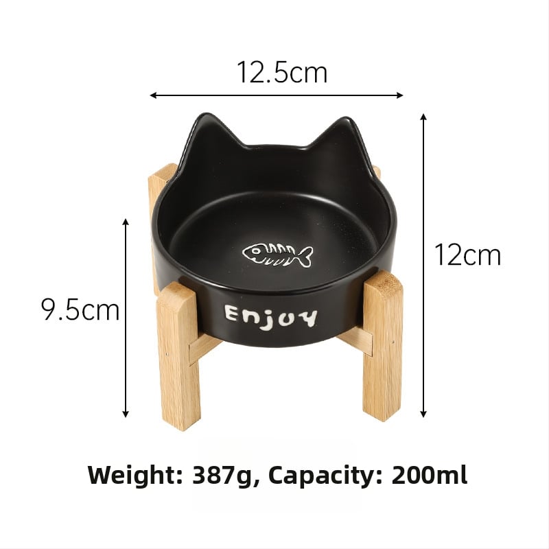 Κεραμικό μπολ φαγητού και νερού για γάτες με σχέδιο κατά της ανατροπής, μπολ γάτας ιδιωτικής μάρκας