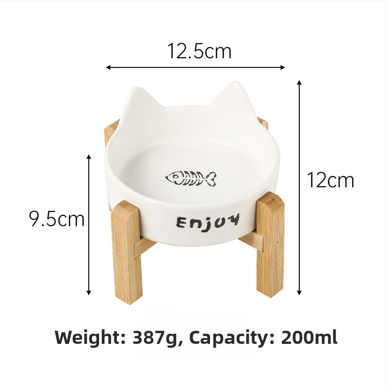 Κεραμικό μπολ φαγητού και νερού για γάτες με σχέδιο κατά της ανατροπής, μπολ γάτας ιδιωτικής μάρκας