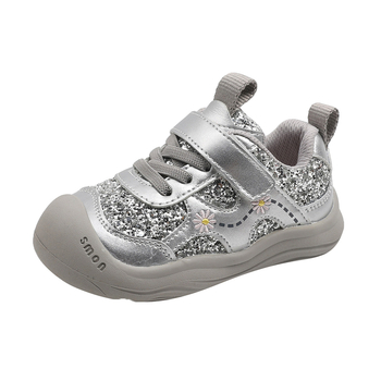 Детски спортни обувки за момичета — есен 2025, велкро закопчаване, микрофибърна горна част, гумена подметка, устойчиви на износване