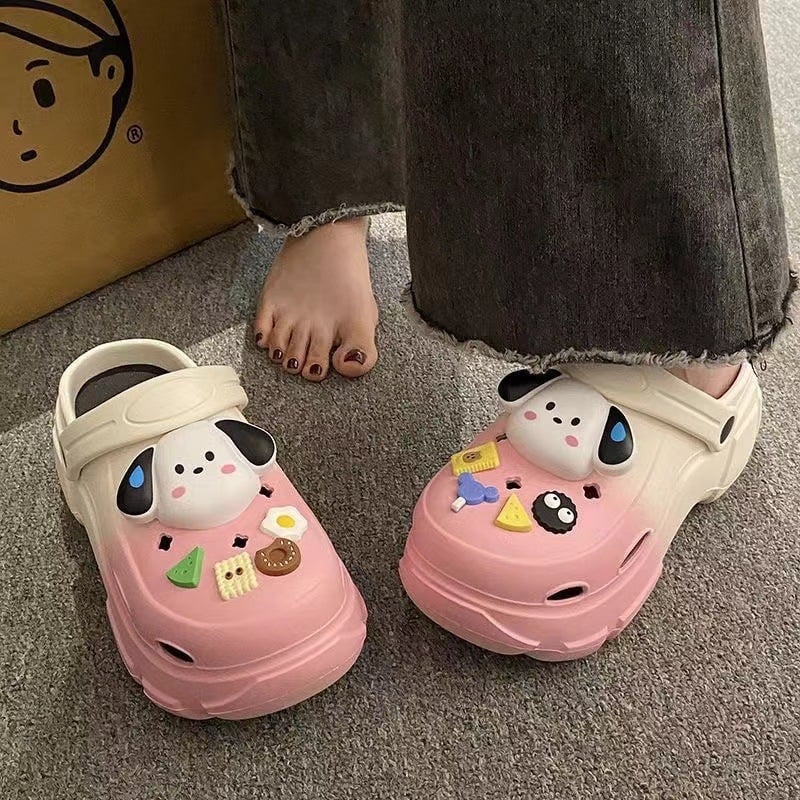 Női Crocs-stílusú szandál EVA felsőrésszel és EVA talppal, 7 cm-es platformával, könnyű és csúszásmentes