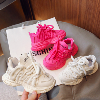 Dječje tenisice u stilu dad sneakers s PU gornjim dijelom i mrežicom, lagane, prednje vezivanje, za djecu 1–12 godina, proljeće i jesen
