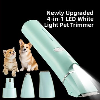 Mașină electrică de tuns pentru animale de companie cu LED, model 2406A, corp din ABS, pentru câini și pisici, ambalaj 48 buc.