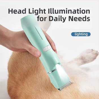 Mașină electrică de tuns pentru animale de companie cu LED, model 2406A, corp din ABS, pentru câini și pisici, ambalaj 48 buc.