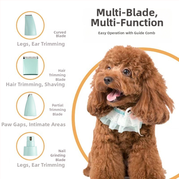 Mașină electrică de tuns pentru animale de companie cu LED, model 2406A, corp din ABS, pentru câini și pisici, ambalaj 48 buc.