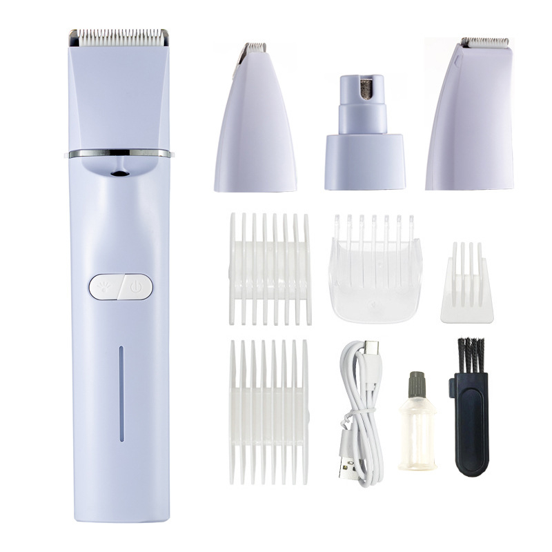 Mașină electrică de tuns pentru animale de companie cu LED, model 2406A, corp din ABS, pentru câini și pisici, ambalaj 48 buc.