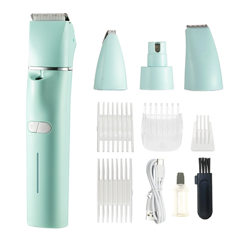 Mașină electrică de tuns pentru animale de companie cu LED, model 2406A, corp din ABS, pentru câini și pisici, ambalaj 48 buc.