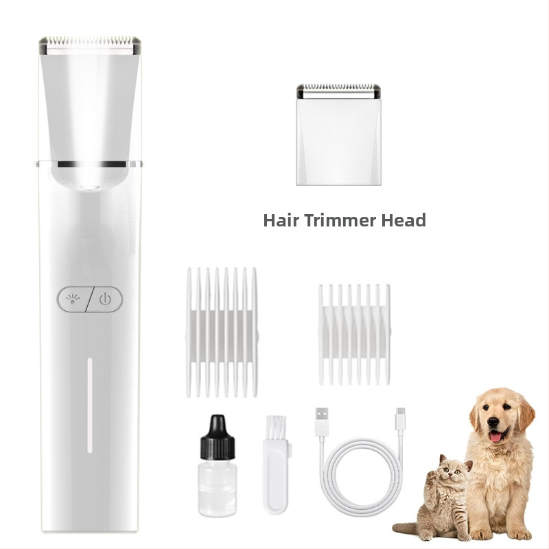 Mașină electrică de tuns pentru animale de companie cu LED, model 2406A, corp din ABS, pentru câini și pisici, ambalaj 48 buc.