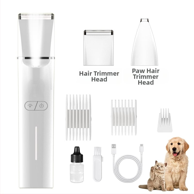 Mașină electrică de tuns pentru animale de companie cu LED, model 2406A, corp din ABS, pentru câini și pisici, ambalaj 48 buc.