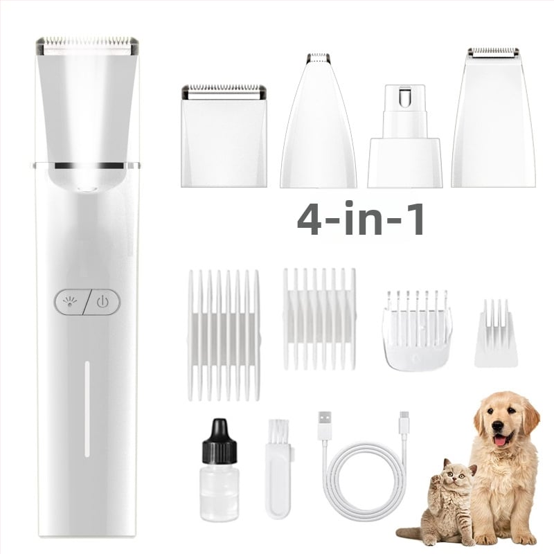 Mașină electrică de tuns pentru animale de companie cu LED, model 2406A, corp din ABS, pentru câini și pisici, ambalaj 48 buc.