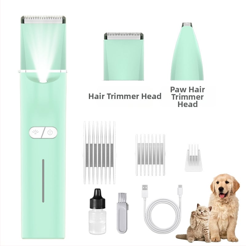 Mașină electrică de tuns pentru animale de companie cu LED, model 2406A, corp din ABS, pentru câini și pisici, ambalaj 48 buc.