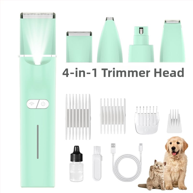 Mașină electrică de tuns pentru animale de companie cu LED, model 2406A, corp din ABS, pentru câini și pisici, ambalaj 48 buc.