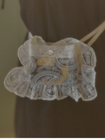 Čipkasta tašna za struk, prozirna, vezanje, pamuk, mekana, svjež i sladak stil