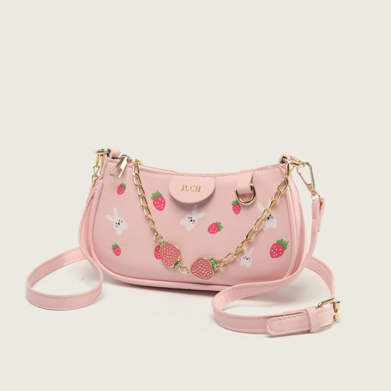 JLCH PU kožna crossbody torba, baguette stil, oblik jastuka, zatvaranje zipom, unutarnji džepovi za telefon i ID, dvostruke naramenice, svakodnevna upotreba, proljeće 2025