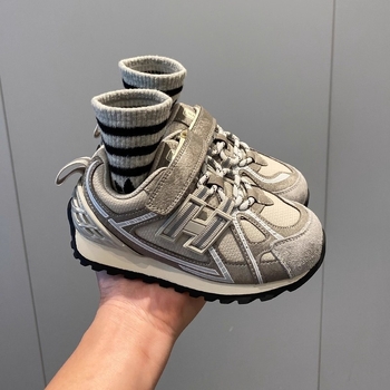 Dječje tenisice za trčanje s neklizajućom gumom, Velcro kopčom, gornji dio: Super fiber, unisex, uzrast 4–16 godina, za proljeće i jesen, izlazak jeseni 2025