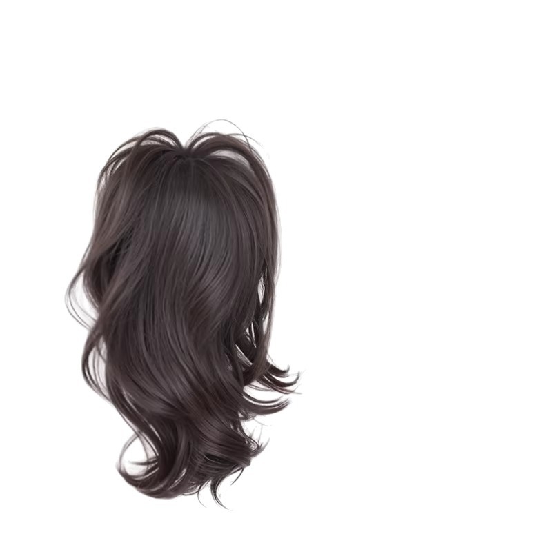 Perika Mermaid Ponytail, veliki valovi, visokotemperaturni svilen materijal, mehanizam s kopčom