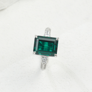 Zhou Hengfu Jewelry prsten od 925 srebra, kvadratnog geometrijskog oblika, premaz pravim zlatom, čarobni stil
