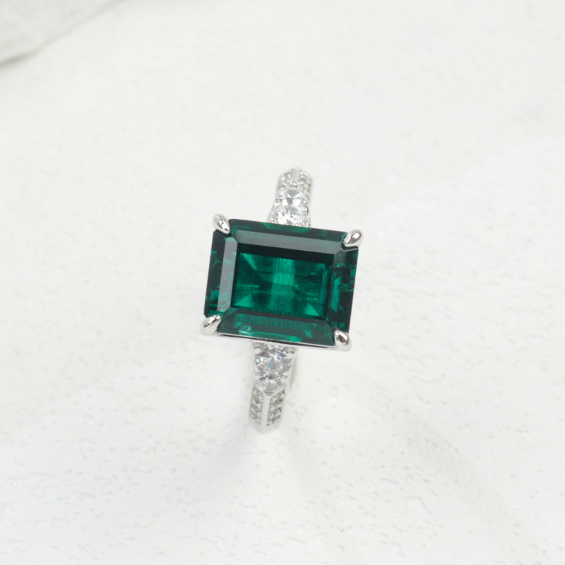 Zhou Hengfu Jewelry prsten od 925 srebra, kvadratnog geometrijskog oblika, premaz pravim zlatom, čarobni stil