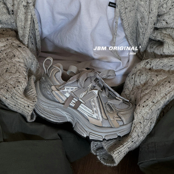 JBM Pantofi sport pentru copii – ușori, anti-derapare, talpă din cauciuc, partea superioară din microfibră, model color-block, închidere cu Velcro