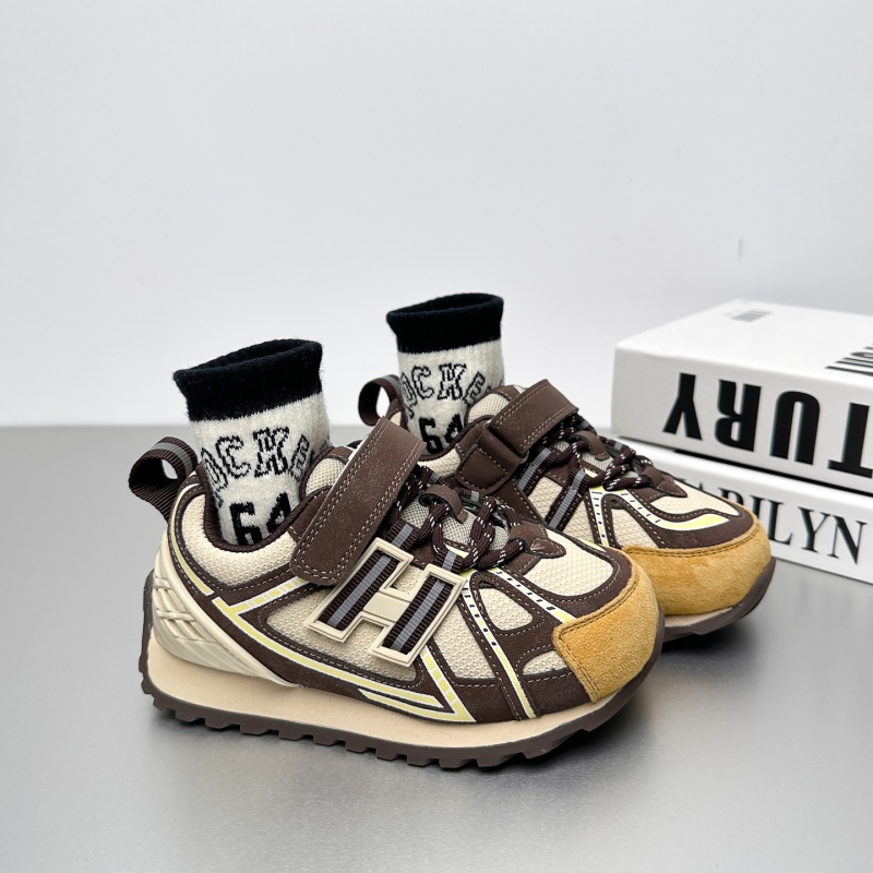 Adidași sport pentru copii cu Velcro, partea superioară: Super Fiber, talpă din cauciuc, lansare toamnă 2025, unisex