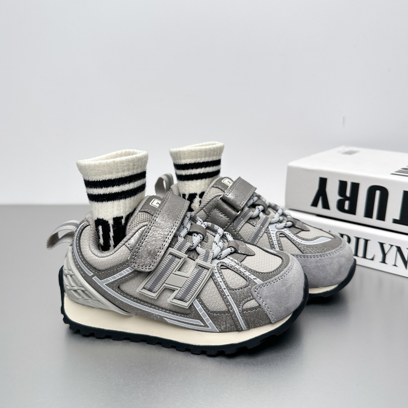 Adidași sport pentru copii cu Velcro, partea superioară: Super Fiber, talpă din cauciuc, lansare toamnă 2025, unisex