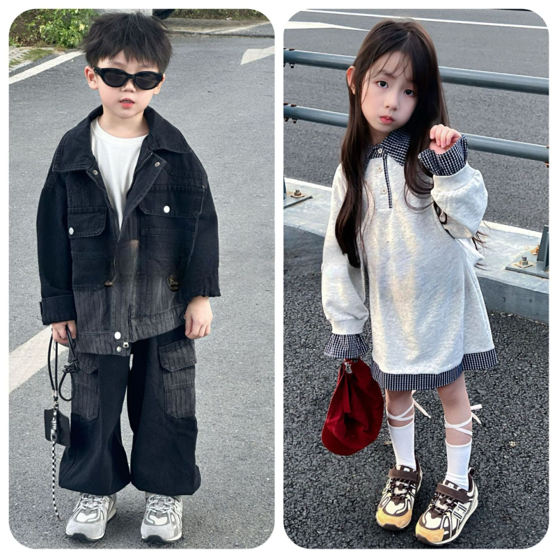 Adidași sport pentru copii cu Velcro, partea superioară: Super Fiber, talpă din cauciuc, lansare toamnă 2025, unisex