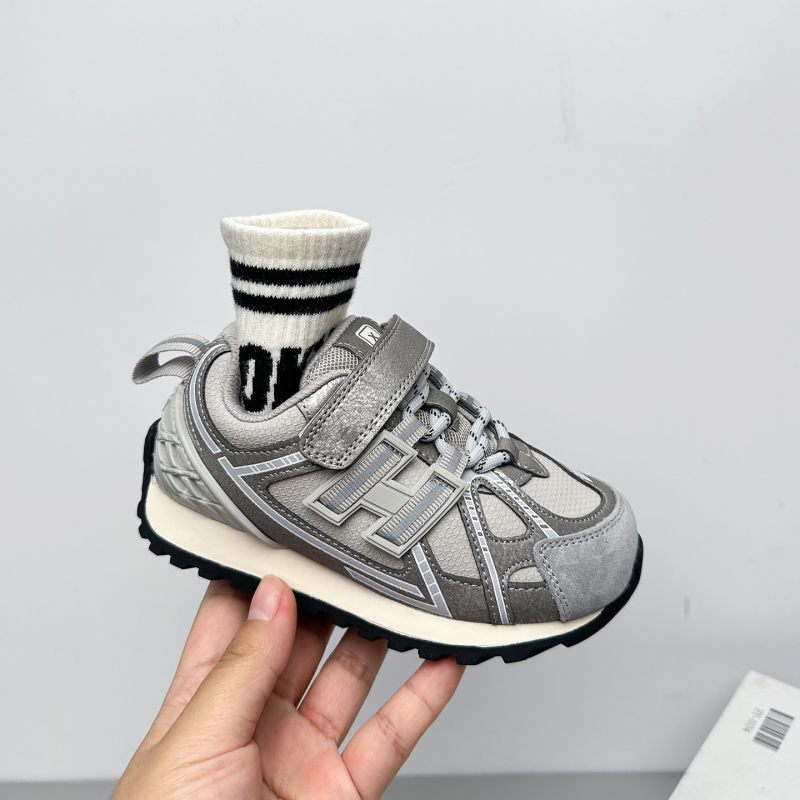 Adidași sport pentru copii cu Velcro, partea superioară: Super Fiber, talpă din cauciuc, lansare toamnă 2025, unisex