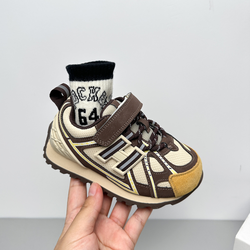 Adidași sport pentru copii cu Velcro, partea superioară: Super Fiber, talpă din cauciuc, lansare toamnă 2025, unisex