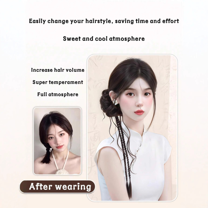 Perucă cu coadă – pachet de păr, fir de înaltă temperatură, procesare mecanică, model Py620-2/2