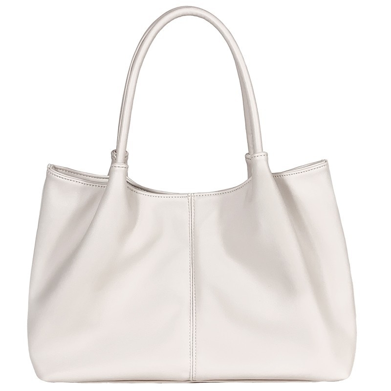 Geantă Tote pentru femei, stil urban minimalist, material PU, vară 2023, formă orizontal pătrată, buzunar interior cu fermoar și buzunar pentru telefon