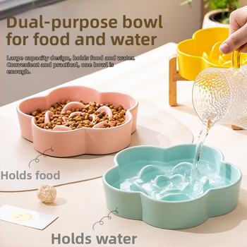 Κεραμικό μπολ αργής σίτισης για σκύλους και γάτες, μάρκα Yuemeiji, anti-πνιγμός, προέλευση Chaozhou