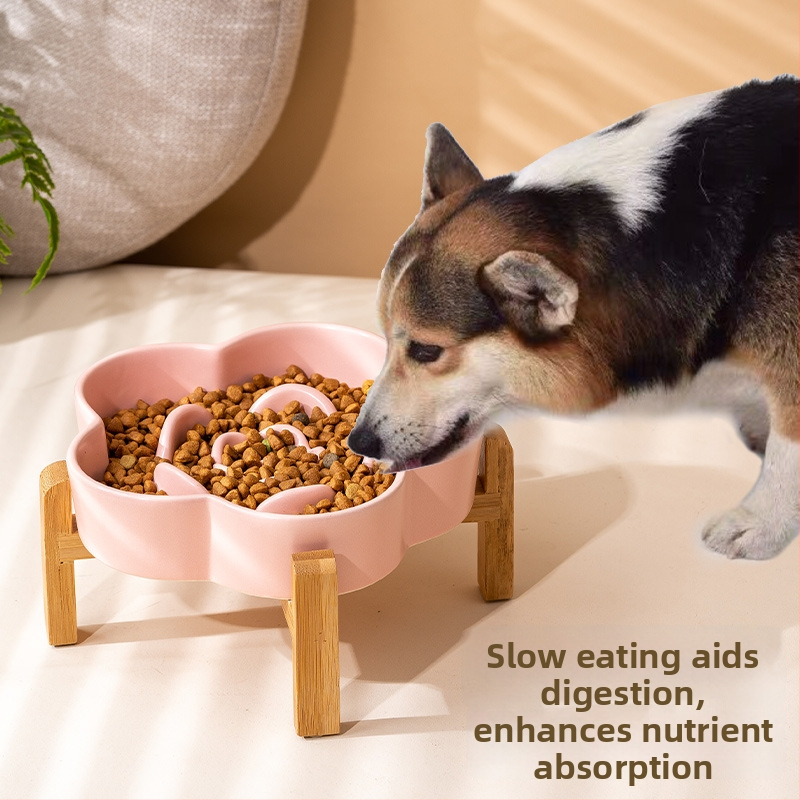 Κεραμικό μπολ αργής σίτισης για σκύλους και γάτες, μάρκα Yuemeiji, anti-πνιγμός, προέλευση Chaozhou
