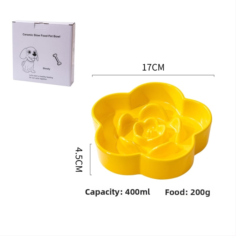 Κεραμικό μπολ αργής σίτισης για σκύλους και γάτες, μάρκα Yuemeiji, anti-πνιγμός, προέλευση Chaozhou
