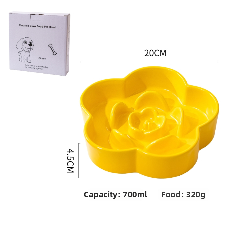 Κεραμικό μπολ αργής σίτισης για σκύλους και γάτες, μάρκα Yuemeiji, anti-πνιγμός, προέλευση Chaozhou