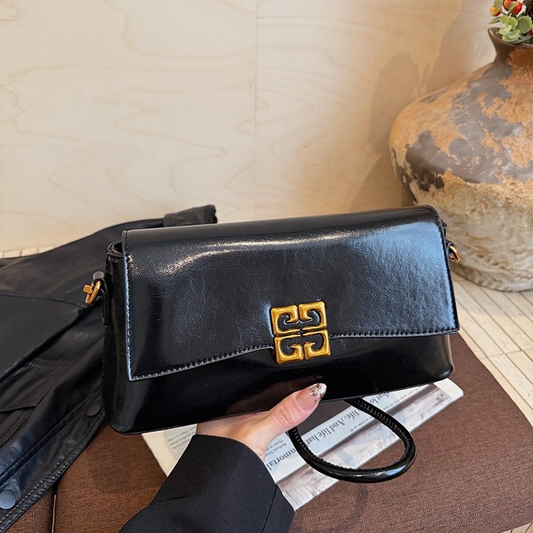 Ženska crossbody torbica, horizontalni kvadratni oblik, PU materijal, zatvaranje na poklopac, džep za mobitel, jedna naramenica, gradski minimalistički stil, svakodnevna upotreba