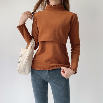 Μπλούζα θηλασμού με ζιβάγκο, μακριά μανίκια, 95% βαμβάκι