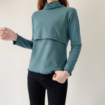 Μπλούζα θηλασμού με ζιβάγκο, μακριά μανίκια, 95% βαμβάκι