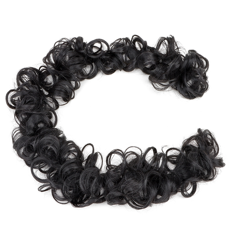 Perika s repom i gumom za kosu – Tuoju, vlakna visoke temperature, model Wrap hair tie, nije moguće trajno bojiti ili peglati