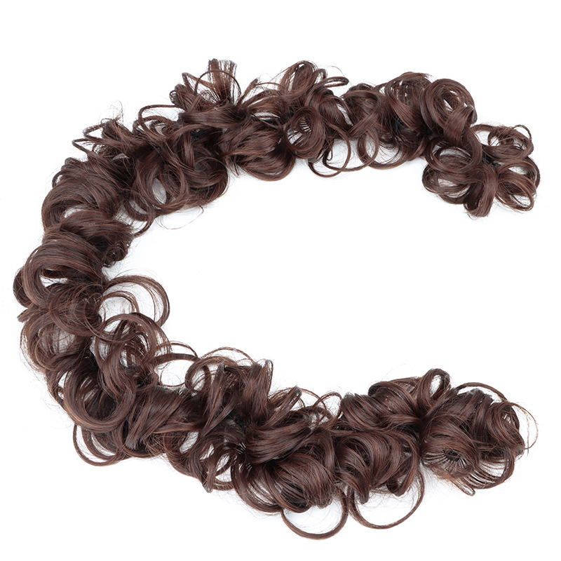Perika s repom i gumom za kosu – Tuoju, vlakna visoke temperature, model Wrap hair tie, nije moguće trajno bojiti ili peglati