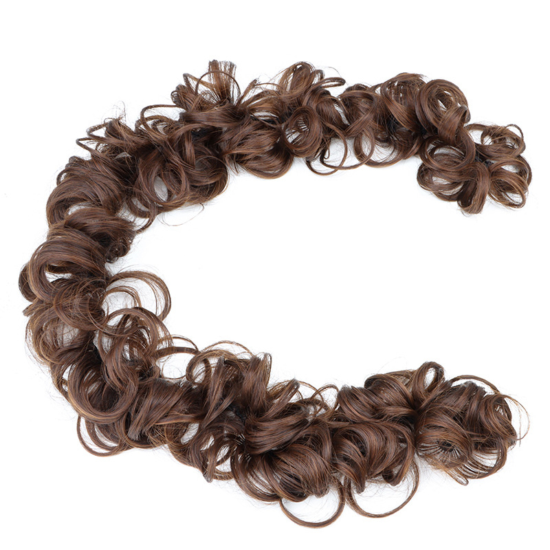 Perika s repom i gumom za kosu – Tuoju, vlakna visoke temperature, model Wrap hair tie, nije moguće trajno bojiti ili peglati