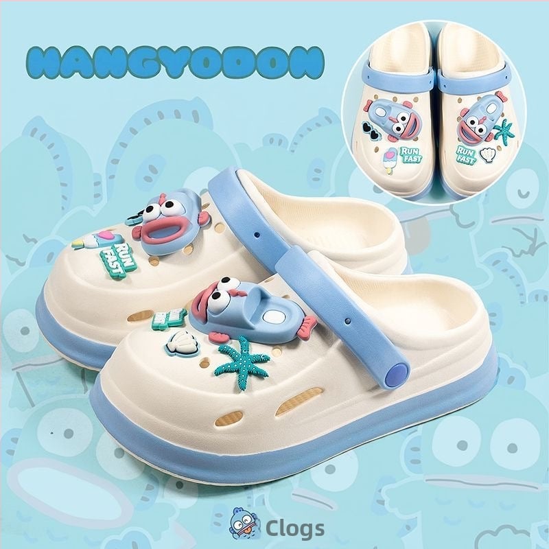 Női Crocs-stílusú papucs Cartoon dizájnnal, Baotou stílus a mindennapi pihenéshez, PVC felsőrész és talp, 3–5 cm talpmagasság, nyár 2025 megjelenés