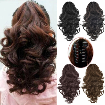 Perucă cu coadă – coadă înaltă, cu clemă mare, bucle Pear Blossom, PY599, Huxun, fibre rezistente la căldură