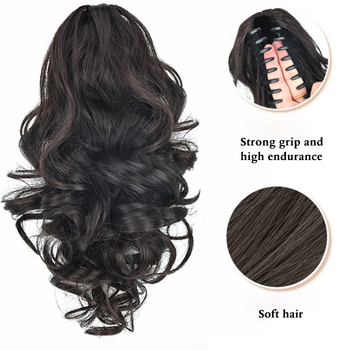 Perucă cu coadă – coadă înaltă, cu clemă mare, bucle Pear Blossom, PY599, Huxun, fibre rezistente la căldură