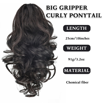 Perucă cu coadă – coadă înaltă, cu clemă mare, bucle Pear Blossom, PY599, Huxun, fibre rezistente la căldură