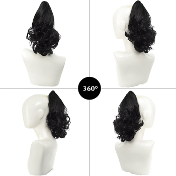 Perucă cu coadă – coadă înaltă, cu clemă mare, bucle Pear Blossom, PY599, Huxun, fibre rezistente la căldură