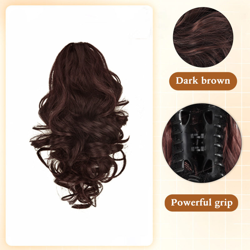 Perucă cu coadă – coadă înaltă, cu clemă mare, bucle Pear Blossom, PY599, Huxun, fibre rezistente la căldură