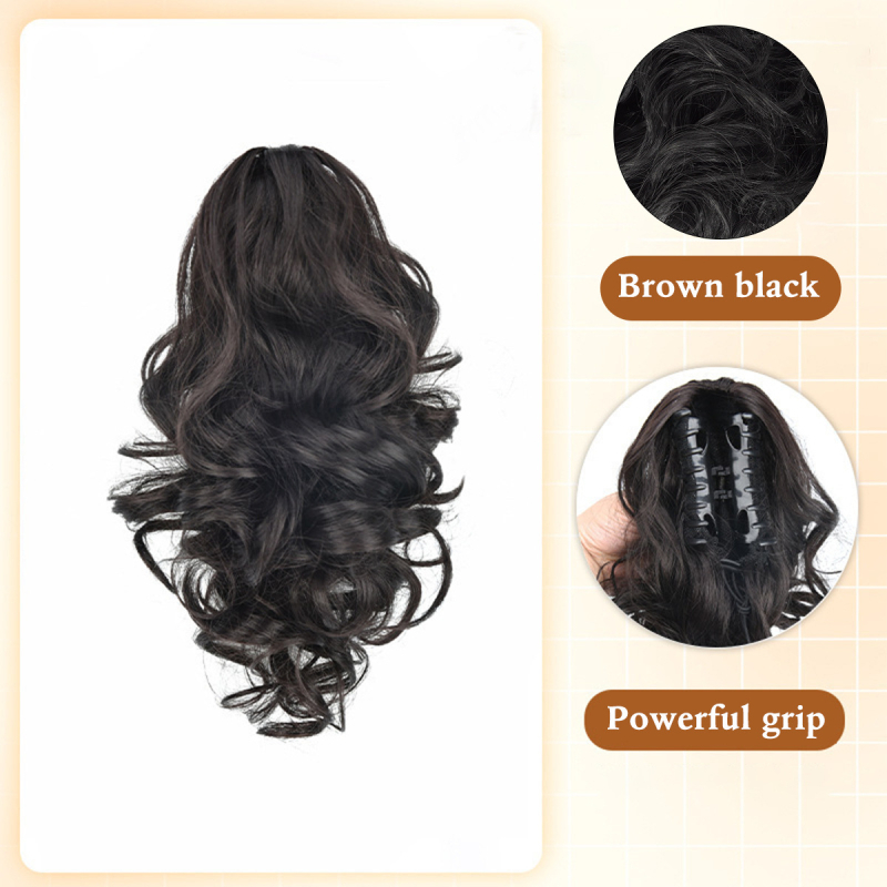 Perucă cu coadă – coadă înaltă, cu clemă mare, bucle Pear Blossom, PY599, Huxun, fibre rezistente la căldură