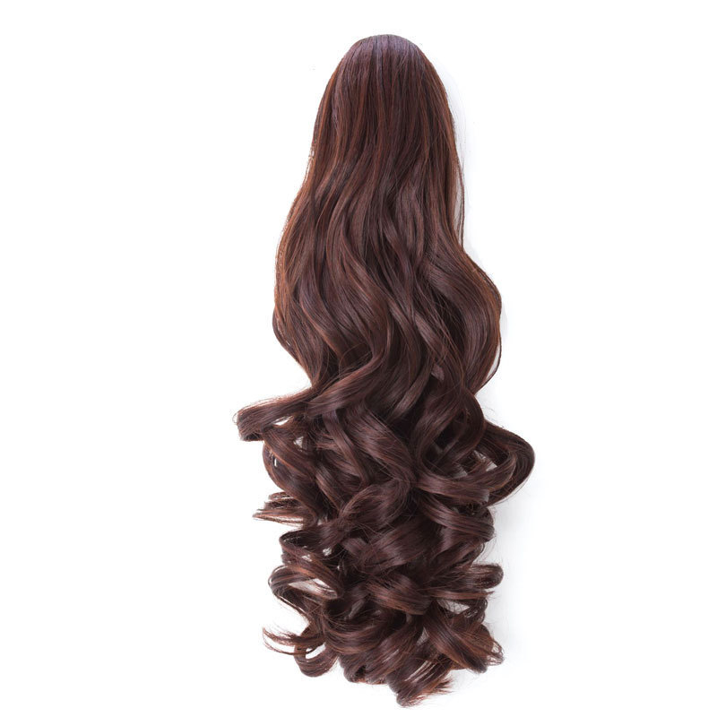 Női rövid lófarok paróka Körtevirág mintával, hőálló szálakkal, természetes megjelenés, nem festhető